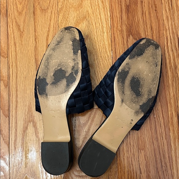 Massimo Dutti Navy Woven Mules - Picture 2 of 4